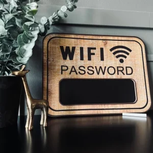 WIFI-skilt med kritt - Wood