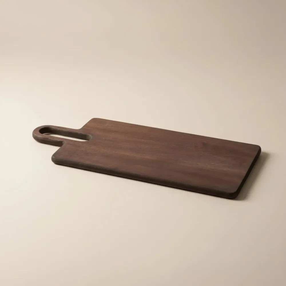 Skjærefjøl mørk brun mangotre 56 x 25 cm