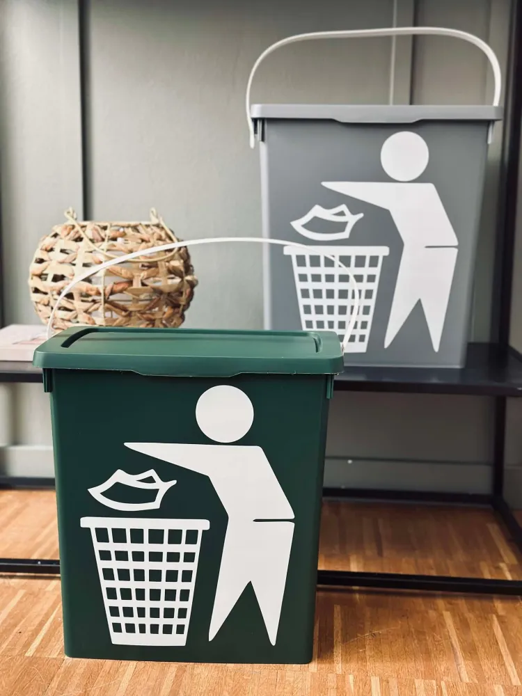 BIO-bøtte med lokk 12 liter – Grønn