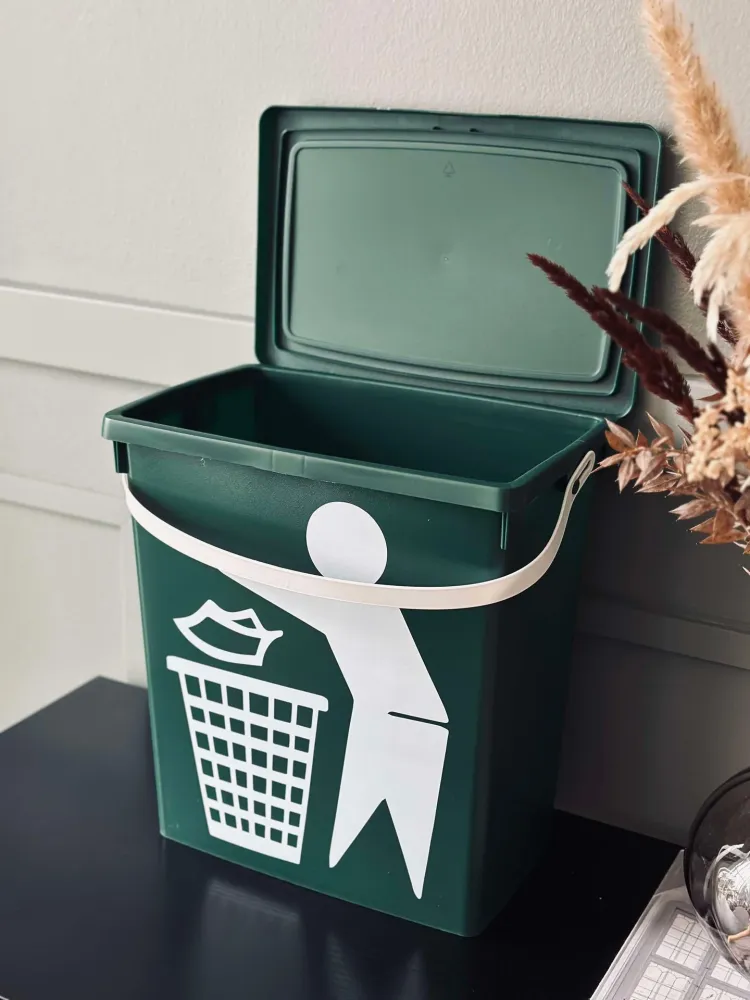 BIO-bøtte med lokk 12 liter – Grønn