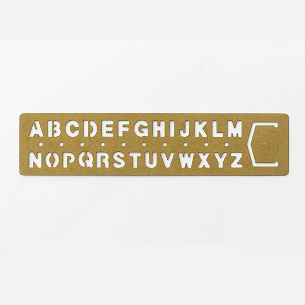 BRASS Bokmerke Alfabet Messing