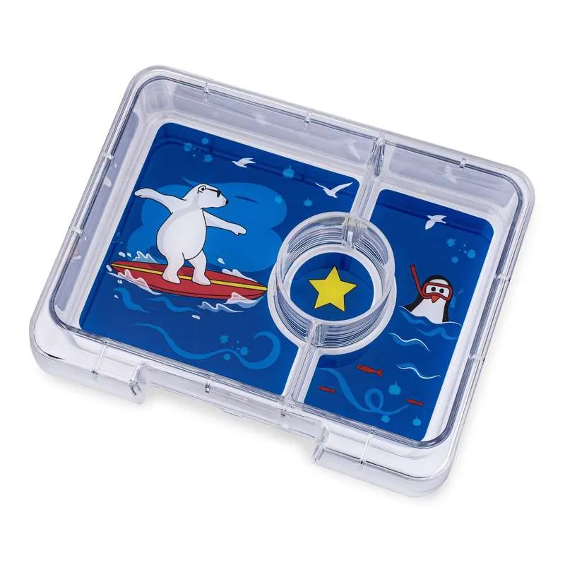 Yumbox Innsatsbrett - Minisnack Tray - 3 rom - Isbjørn
