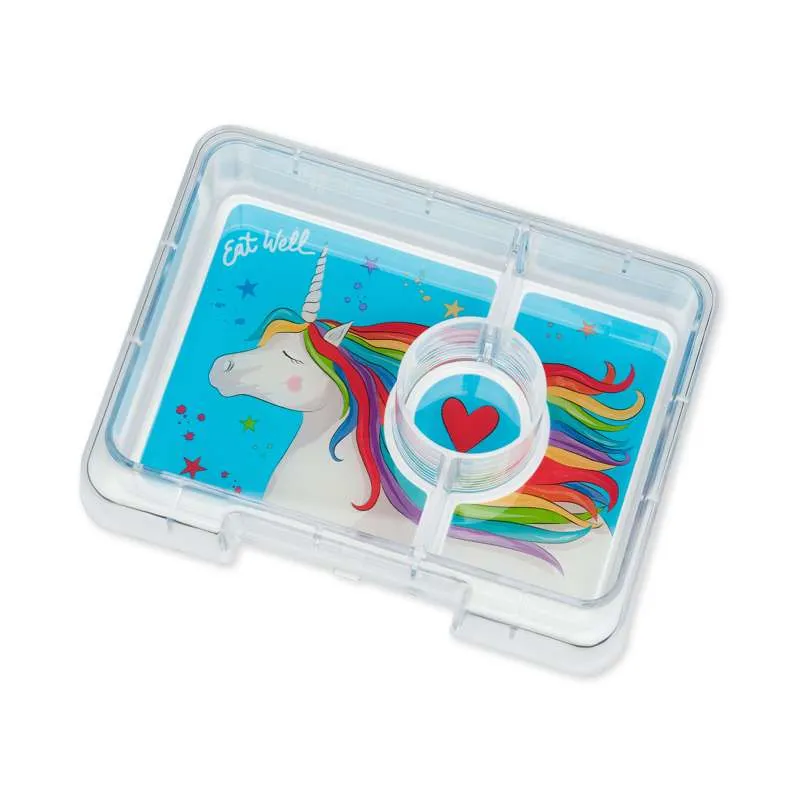Yumbox Innsatsbrett - Minisnack Tray - 3 rom - Magisk Enhjørning