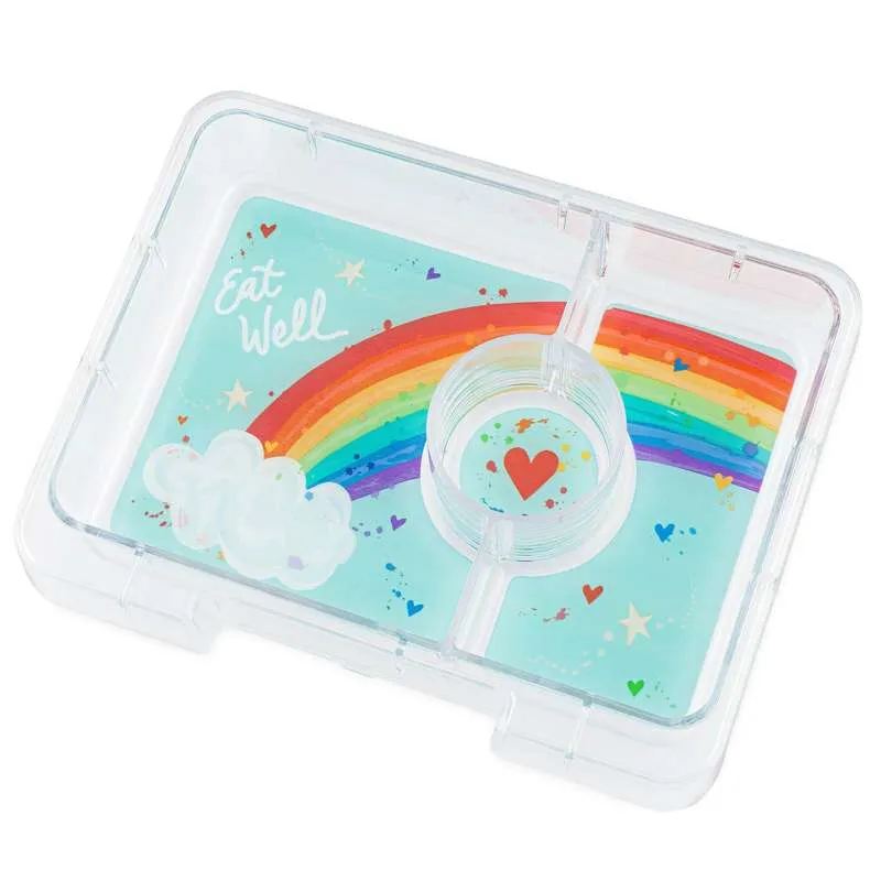 Yumbox Innsatsbrett - Minisnack Tray - 3 rom - Regnbue