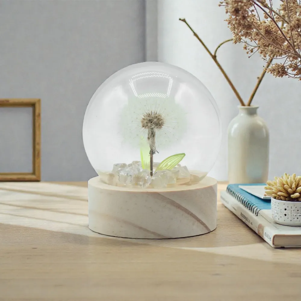 Floral Glow Hagedome – 1 Løvetann- LED Batteri
