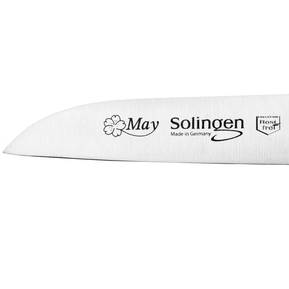 Solingen kjøkkenkniv - Liten allsidig Solingen-kniv kjøkkenet - Grønnsakskniv - Fruktskniv - Skrellkniv - rett egg - rustf...