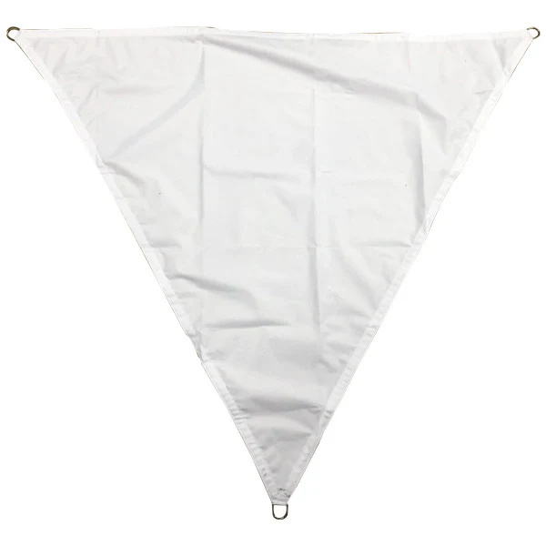 Solseil/presenning trekantet 3m, 600D Polyester, UV 5.0, 100% vanntett, Hvit