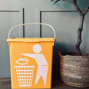 BIO Spann med lokk 12 liter - GUL