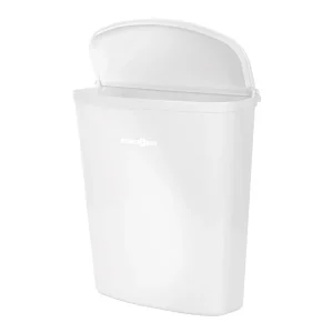 Søppelbøtte Brunner Pillar 5,5l m/fester hvit