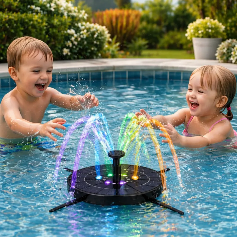 Solar LED Fountain Toy – Lekent og interaktivt – Vannleketøyfontene