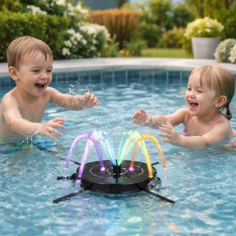 Solar LED Fountain Toy – Lekent og interaktivt – Vannleketøyfontene