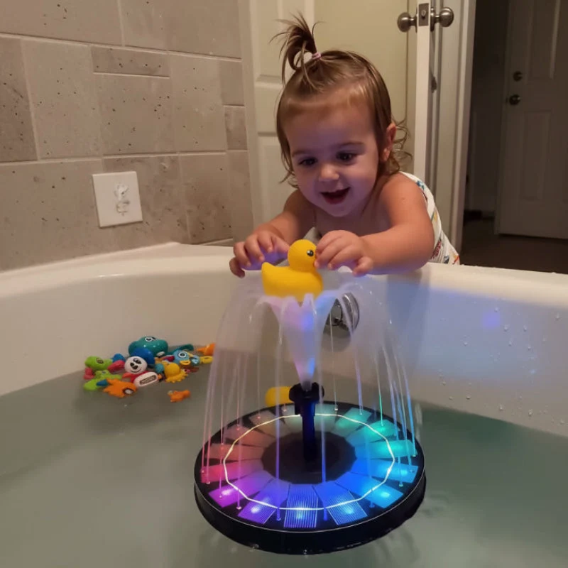 Solar LED Fountain Toy – Lekent og interaktivt – Vannleketøyfontene