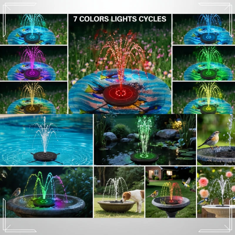 Solar LED Fountain Toy – Lekent og interaktivt – Vannleketøyfontene