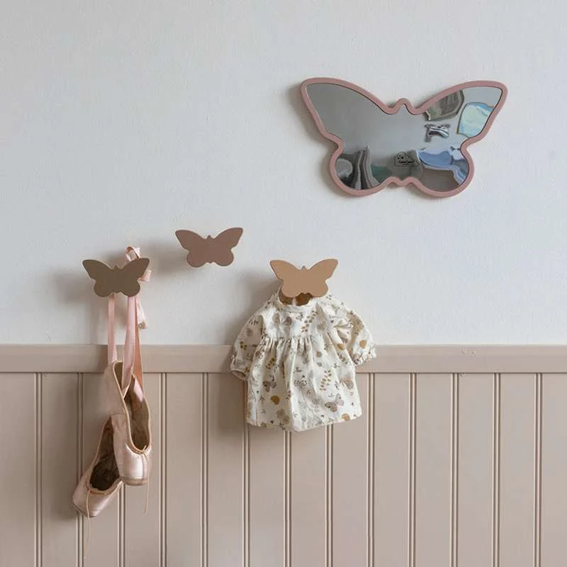 Cam Cam Copenhagen Barne-speil - Sommerfugl - FSC 100% - Dusty Rose