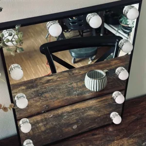 Hollywood Makeup-speil med lys