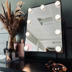 Hollywood Makeup-speil med lys - Black