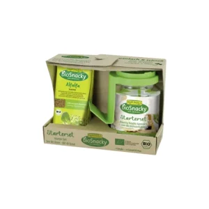 Starter Set bioSnacky – Spirekrukke med 4 Økologiske Frøposer