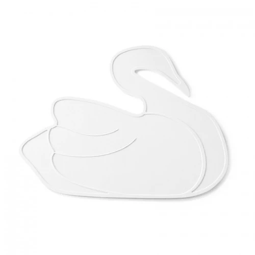 Spisebrikke - Swan white