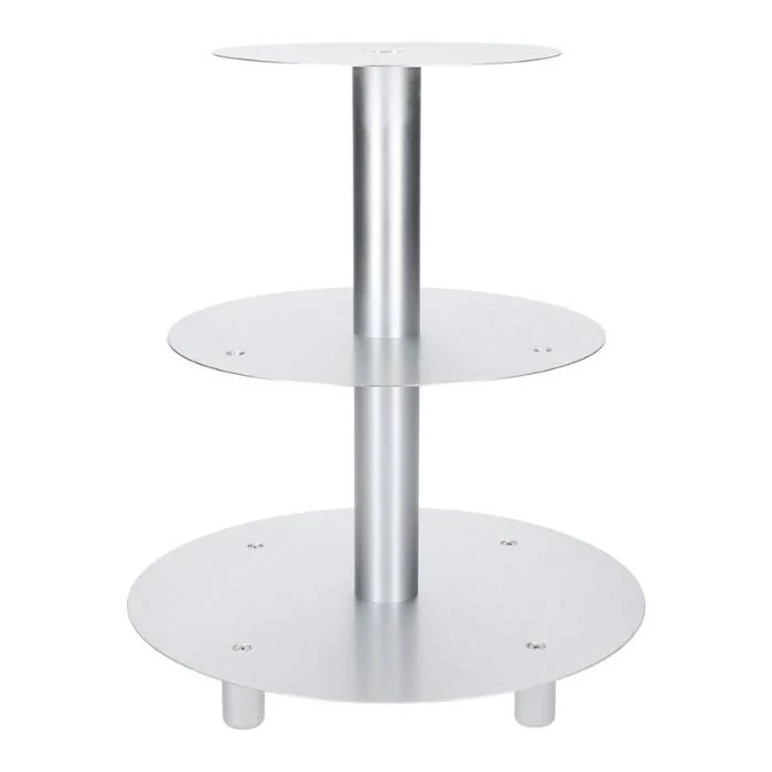 Kakestativ i aluminium- 3 etasjer, H38cm