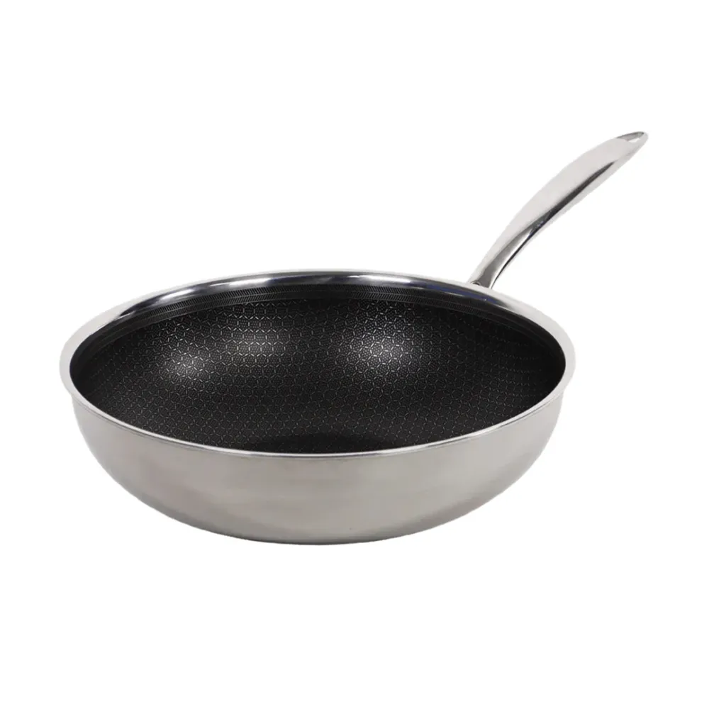Gladkokken Hybrid Wok 28 cm – non-stick i rustfritt stål