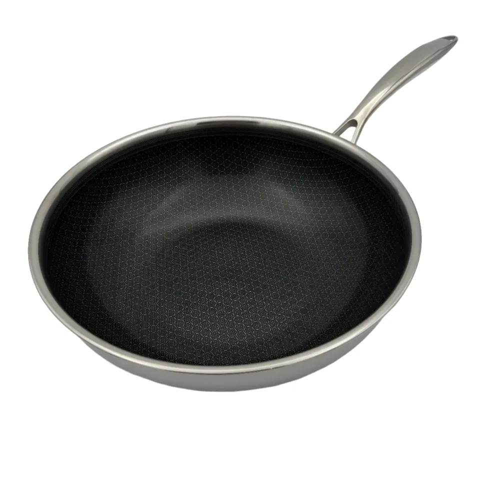 Gladkokken stekepannepakke – 3 hybridpanner (Ø24 cm, Ø28 cm og wok Ø28 cm)