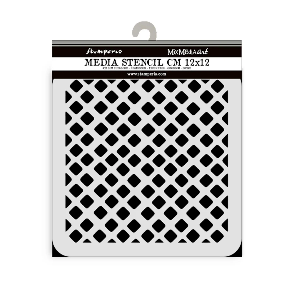 Stamperia - Candy Christmas - Stencil - Waffle pattern - 12x12cm