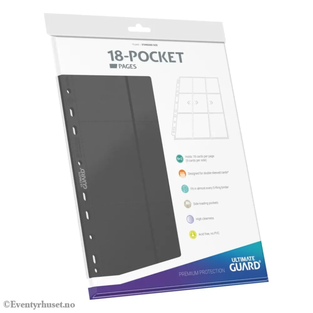Ultimate Guard 18-Pocket Pages Side-Loading (10) - Grey