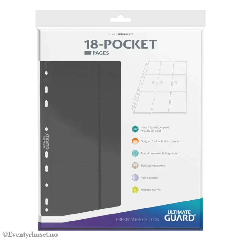 Ultimate Guard 18-Pocket Pages Side-Loading (10) - Grey
