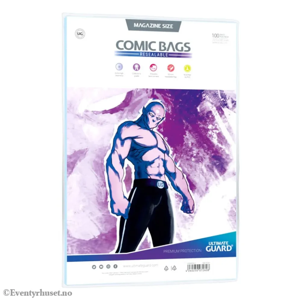Ultimate Guard Comic Bags Resealable (100) - Magazine Size