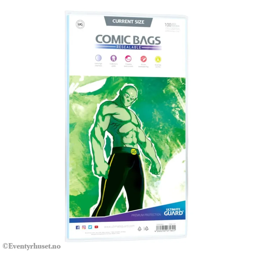 Ultimate Guard Comic Bags Resealable (100) - Current Size