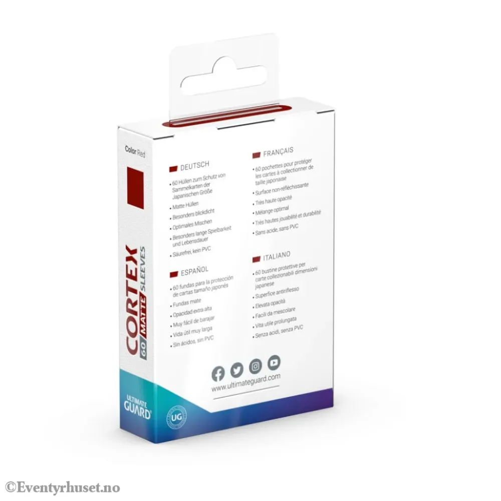 Ultimate Guard Cortex Sleeves Matte Japanese Size (60) - Red
