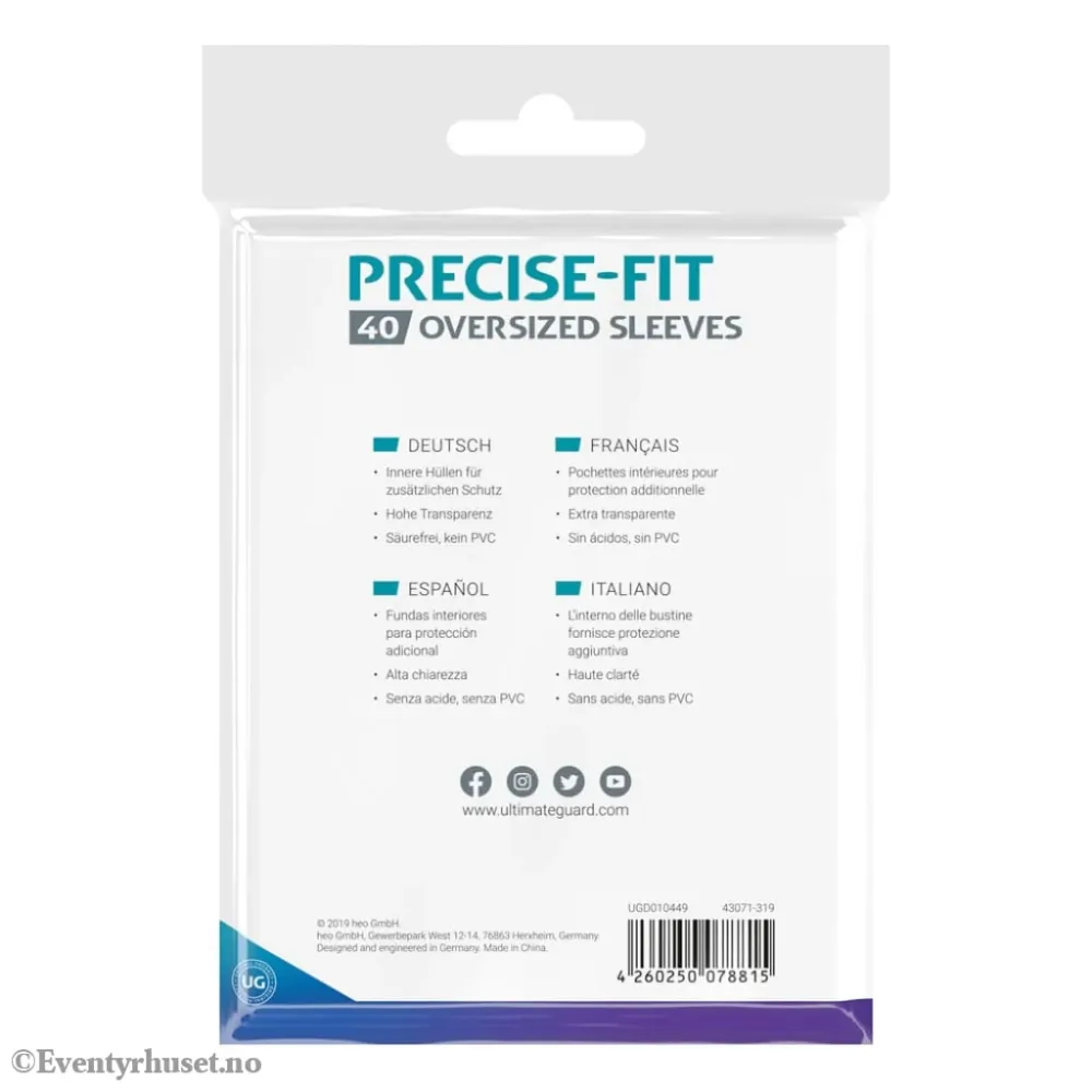 Ultimate Guard Precise-Fit Oversized Sleeves (40)