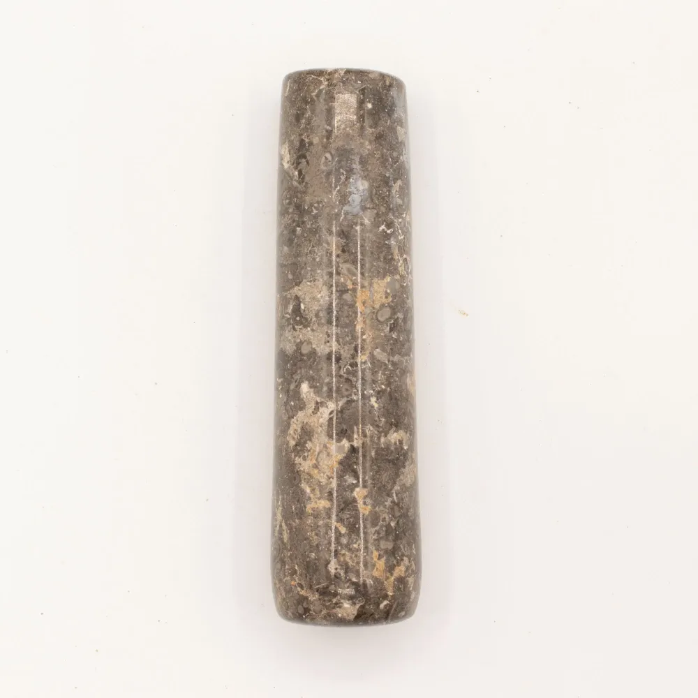 Naturlig elvestein dekorativ morter og støter - Stor (ca. 15x12 cm)