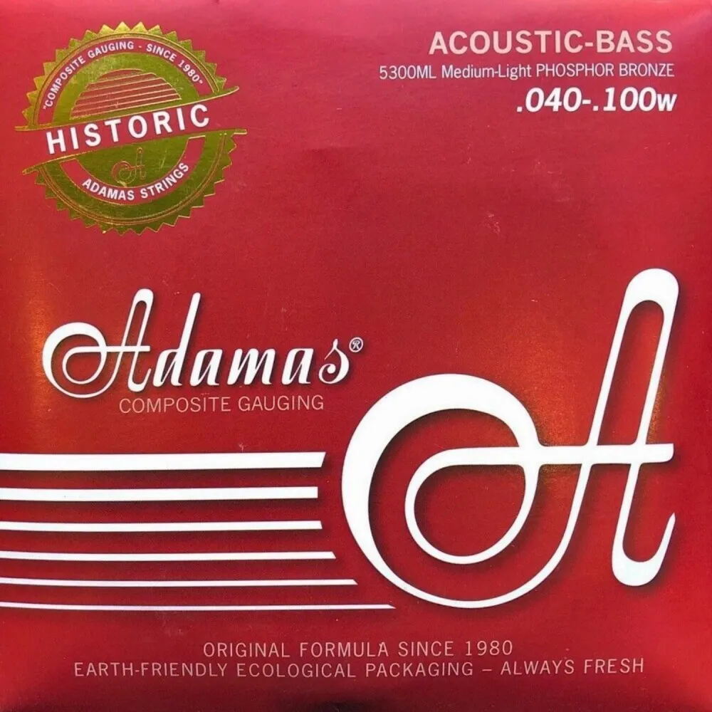 Adamas strenger akustisk bass fosforbronse - sett 4-strengs med-light (5300ML)