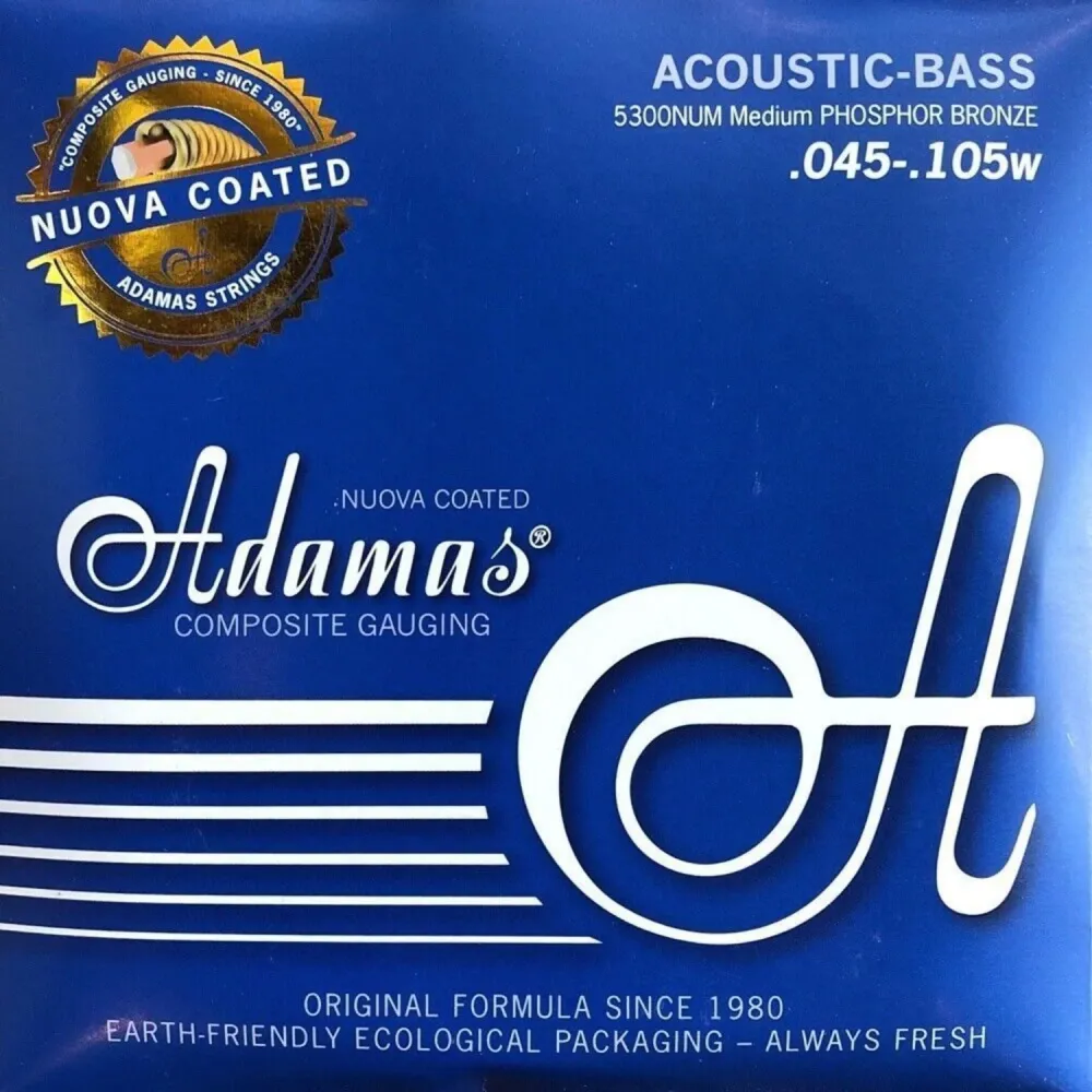 Adamas strenger akustisk bass Nuova belagt - Sett 4-strengs med (5300NU-M)