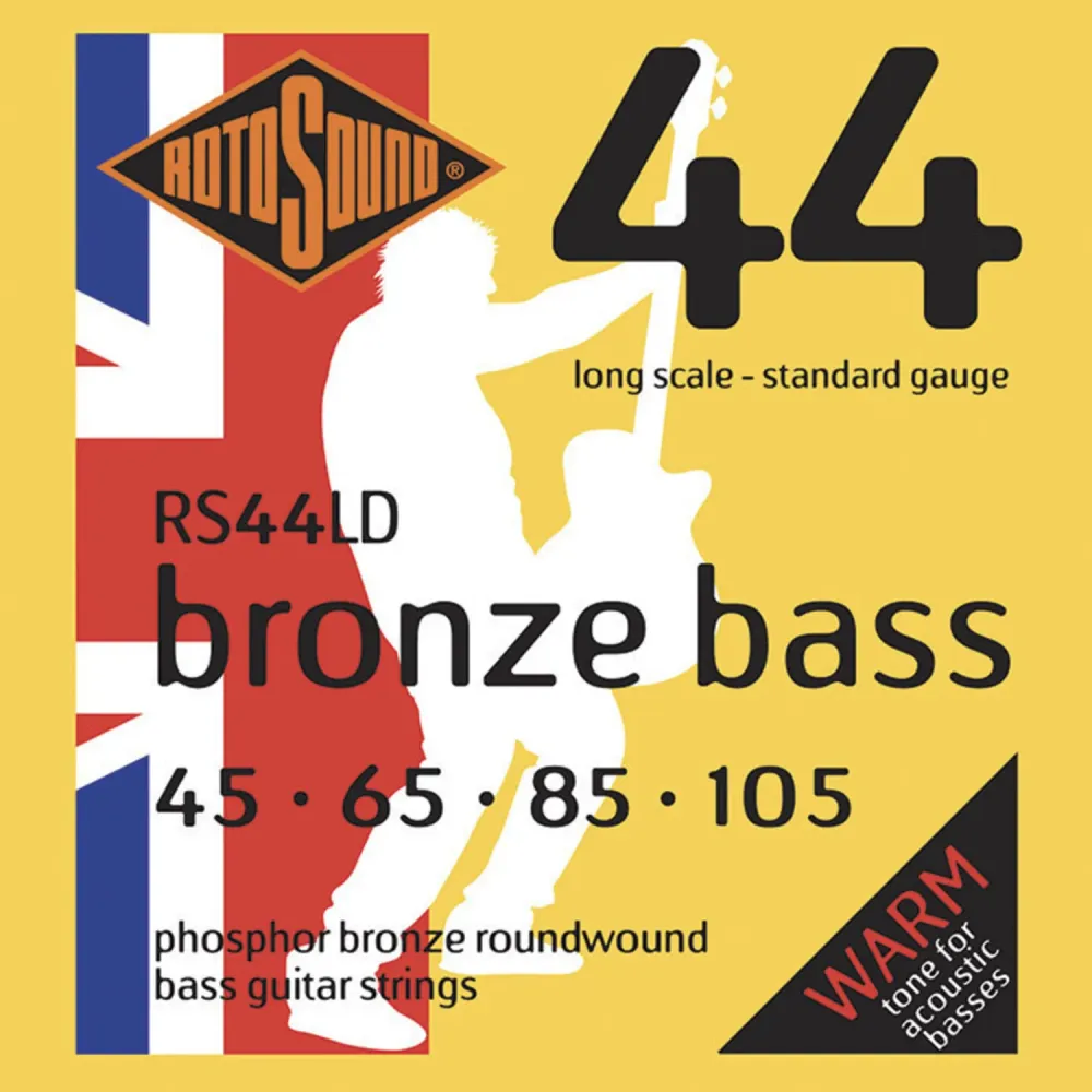 Rotosound strenger akustisk bass Bronze Bass 44 - Sett 4-strengs Standard 45-105 (RS44LD)
