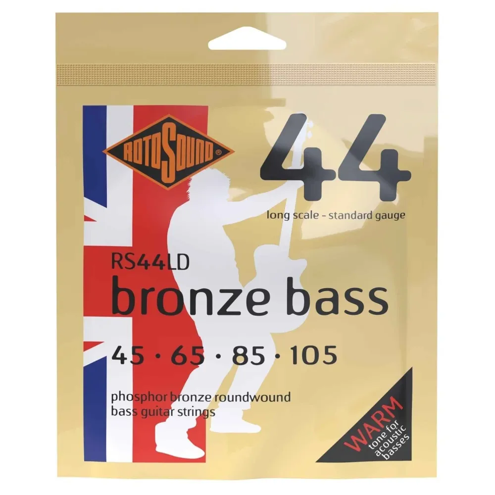 Rotosound strenger akustisk bass Bronze Bass 44 - Sett 4-strengs Standard 45-105 (RS44LD)