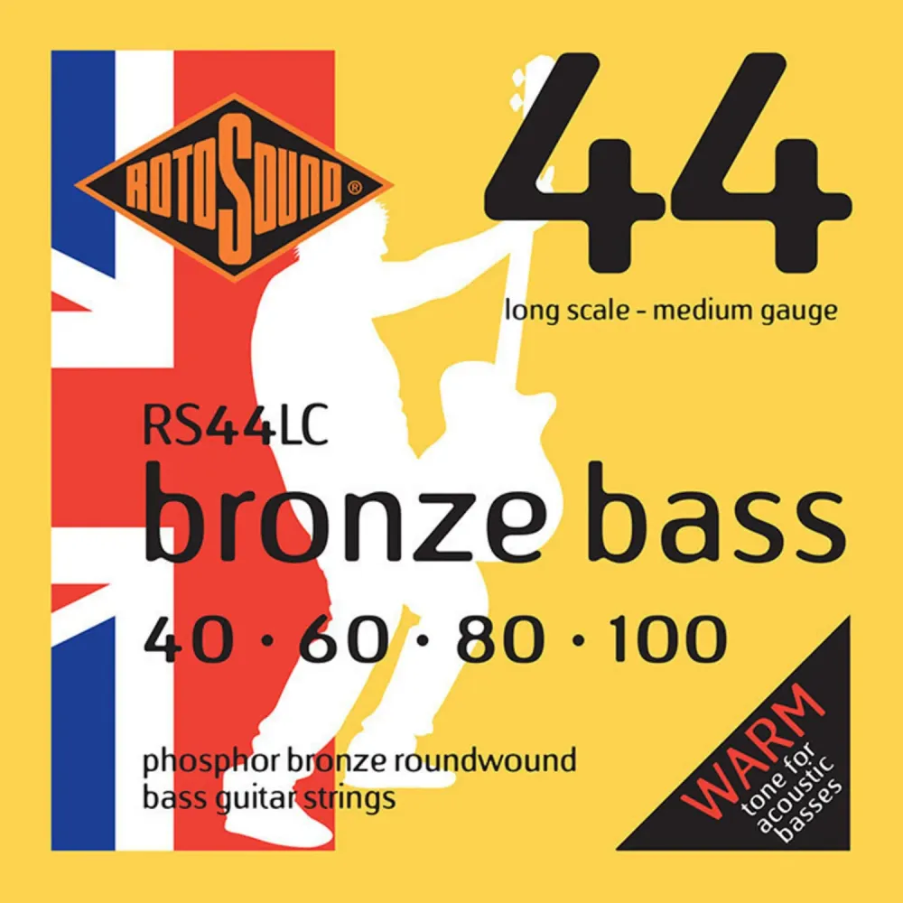 Rotosound strenger akustisk bass Bronze Bass 44 - Sett 4-strengs Medium 40-100 (RS44LC)