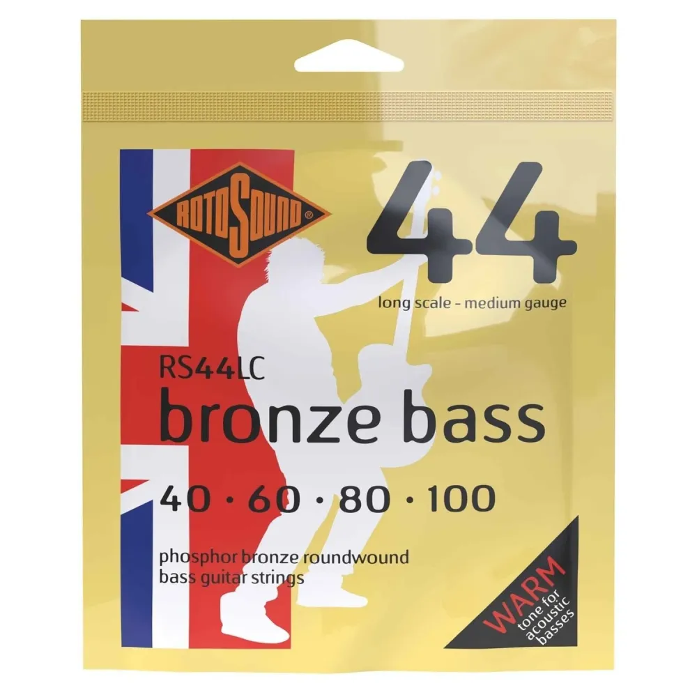 Rotosound strenger akustisk bass Bronze Bass 44 - Sett 4-strengs Medium 40-100 (RS44LC)