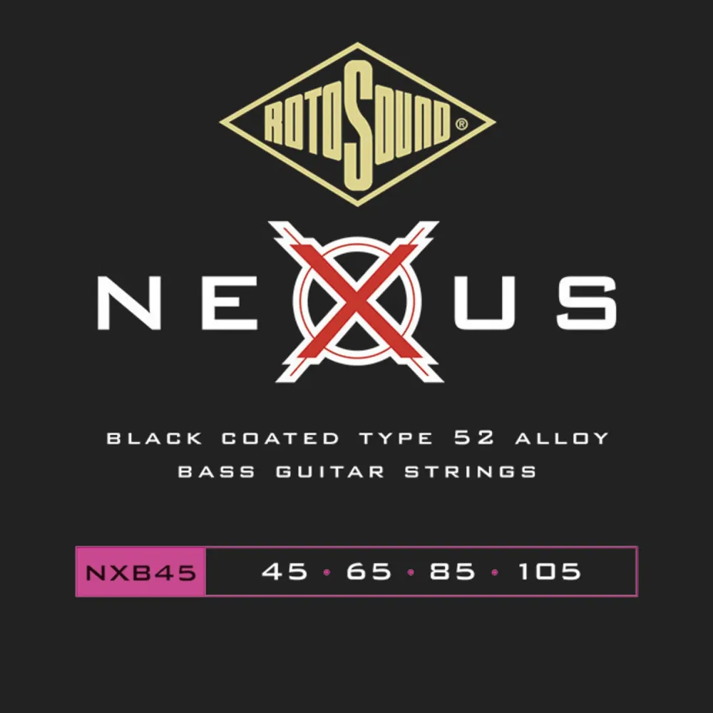 Rotosound E-Bass-strenger Nexus Coated - Sett 4-str. Custom 45 65 85 105 (NXB45)