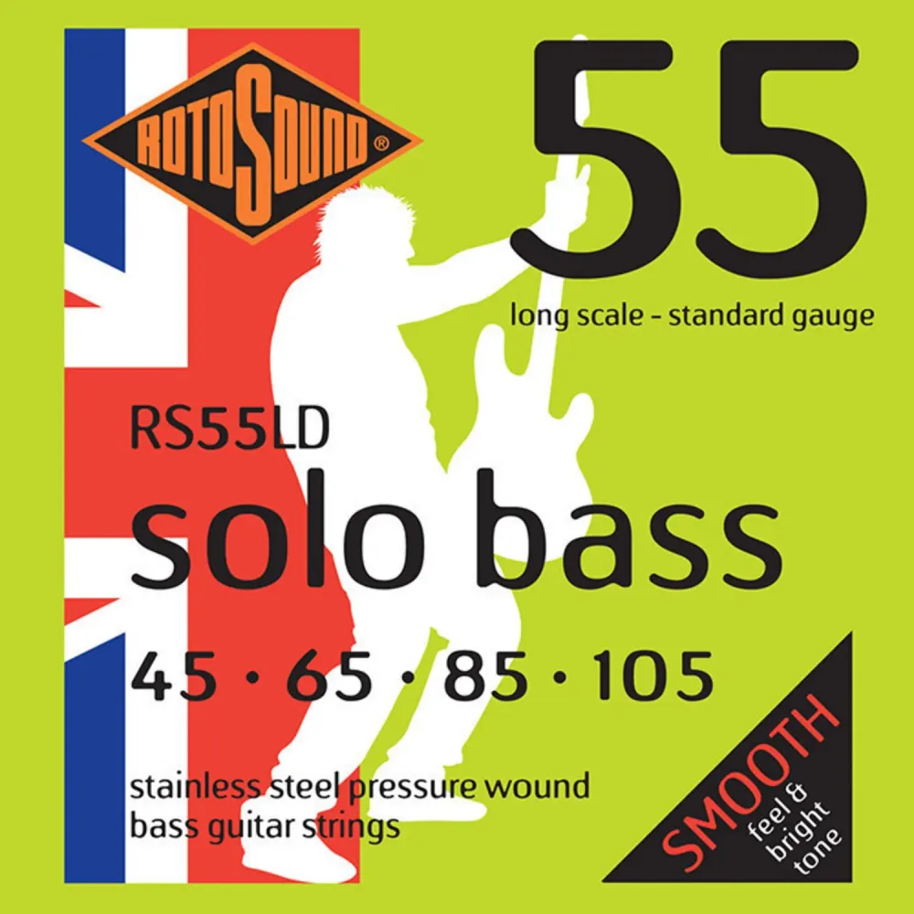 Rotosound elbass-strenger Solo Bass 55 - sett 4-strengs Standard 45-105 (RS55LD)
