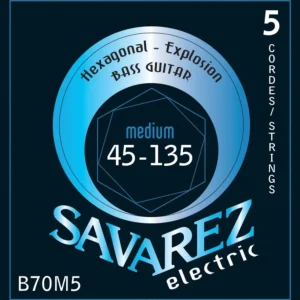Savarez E-bass-strenger Hexagonal Explosion - 5-str. Medium-Light (B70M5)
