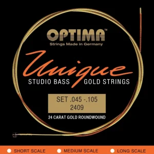 Optima E-bass-strenger Unique studio golden strings - 4-str. short sc (2409S)