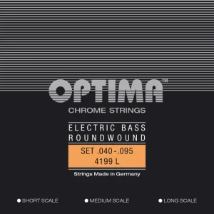 Optima E-Bass Strings Chrome Strings. Round Wound Short Scale - Set 4199S (4-str. short-scale)