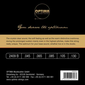 Optima E-Bass Strings Unique studio golden strings - 5-str. long sc. (2409B)