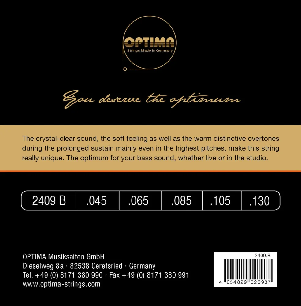 Optima E-Bass Strings Unique studio golden strings - 5-str. long sc. (2409B)