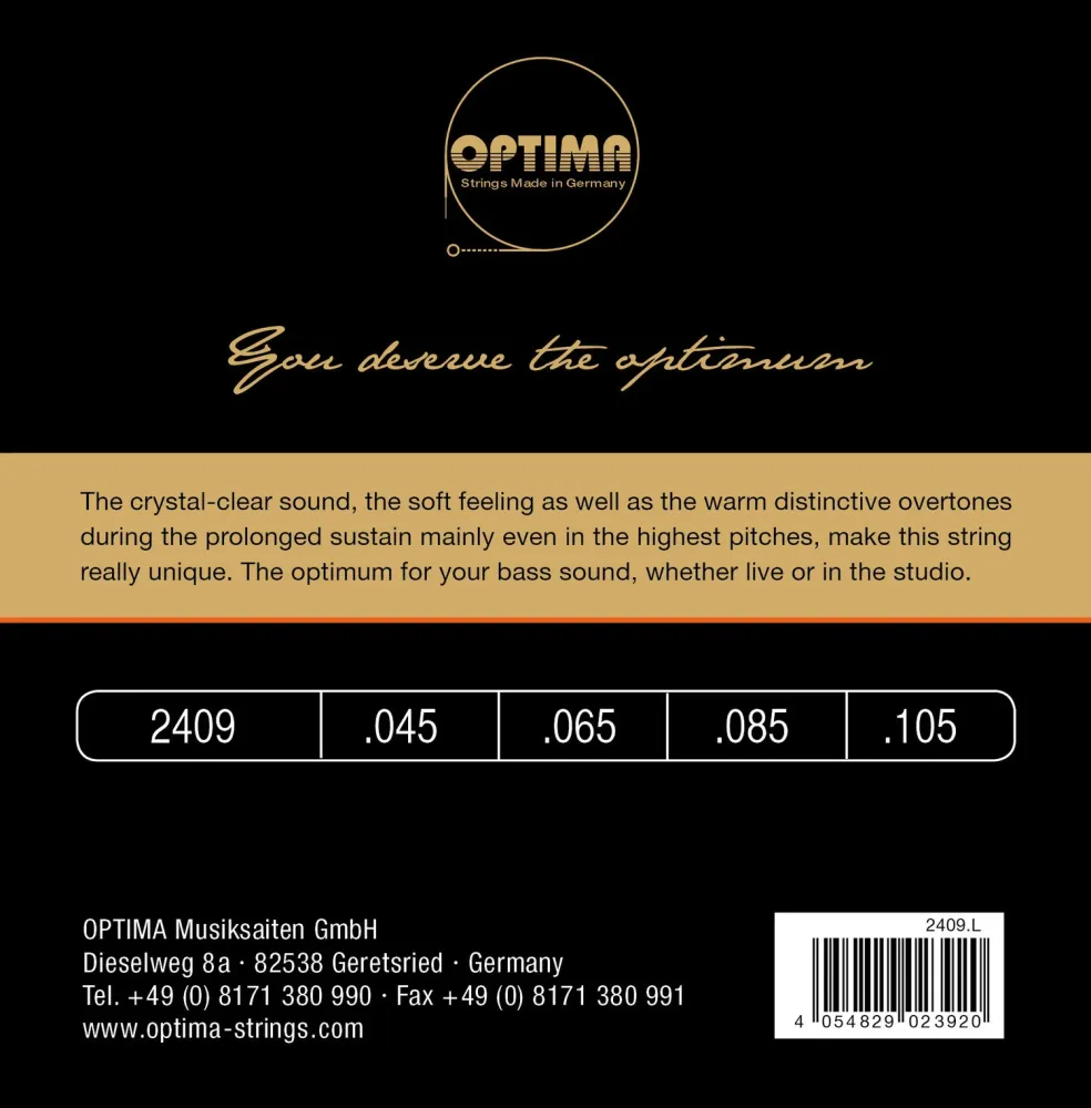 Optima E-Bass Strings Unique studio golden strings - 4-str. super long sc. (2409SL)
