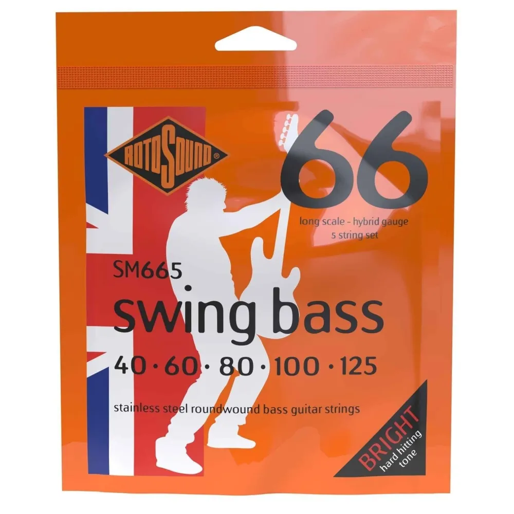 Rotosound E-Bass Strings Swing Bass 66 - Set 5-string Stainless Steel Hybrid 40-125 (SM665)