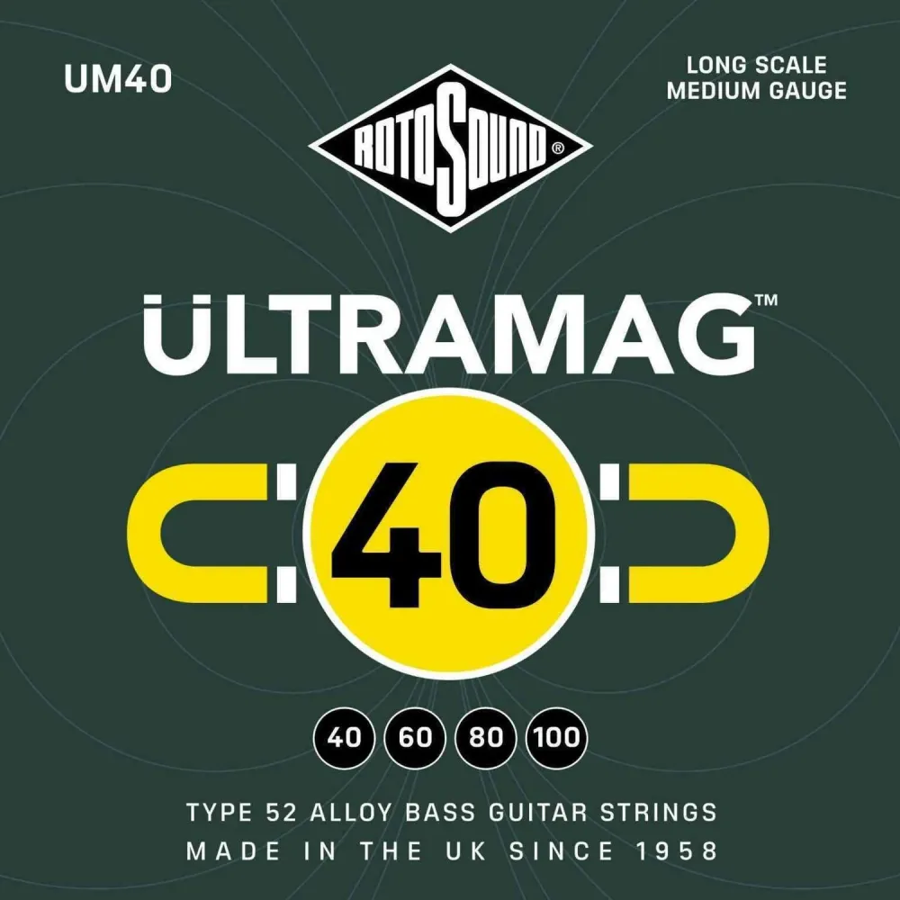 Rotosound E-Bass Strings Ultramag - Set 4-string Medium 40-100 (UM40)