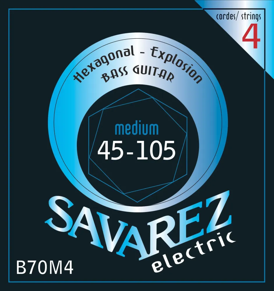 Savarez E-Bass Strings Hexagonal Explosion - 4-str. Medium (B70M4)